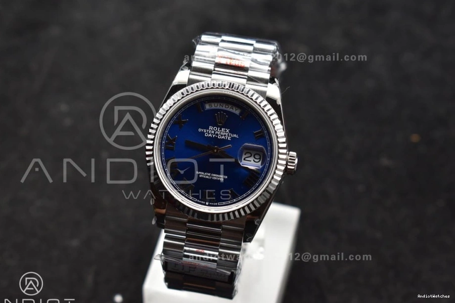Weight) 36 President vr3255 V5 QF Bracelet SS 904L Roman 679 BestValue Dial Blue DayDate Edition Steel Best (Gain on 0712